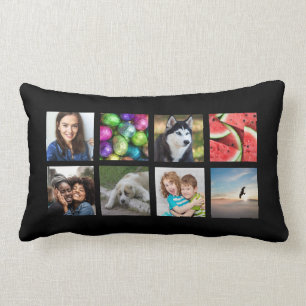 8p-1, Personalised Photo Collage Lumbar Pillow