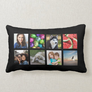 8p-1, Personalised Photo Collage Lumbar Pillow