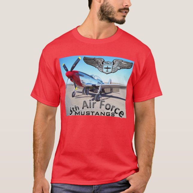 8th Air Force Mustangs T-Shirt (Front)