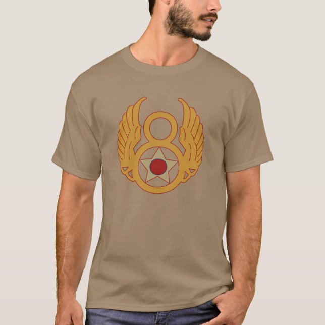 8th Air Force Tee Shirt Khaki (Front)