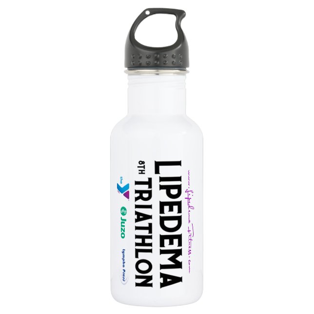8th Annual Lipedema Triathlon Water Bottle (Front)