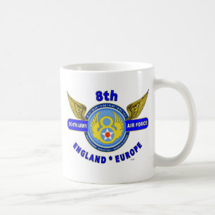 8TH ARMY AIR FORCE "ARMY AIR CORPS" WW II COFFEE MUG