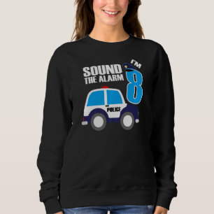 8th Birthday 8 Eight Year Old Police Car Cop Offic Sweatshirt