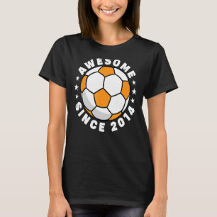 8th Birthday Awesome Since 2014 8 Years Old Soccer T-Shirt