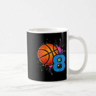 8th Birthday Basketball 8 Year Old Bday Srts Boys  Coffee Mug