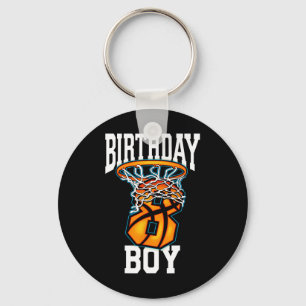 8th Birthday Basketball  8 Years Old Kids Gift 1 Key Ring