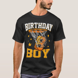 8th Birthday Basketball Boy 8 Year Old Basketball  T-Shirt