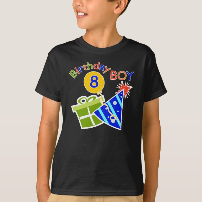 8th Birthday - Birthday Boy T-Shirt (Front)