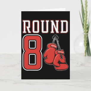 8th Birthday Boxing Boy 8 Year Old Boxer Bday Part Card
