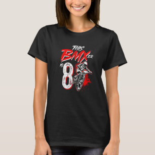 8th Birthday  Boy  BMX Birthday Party Decorations T-Shirt