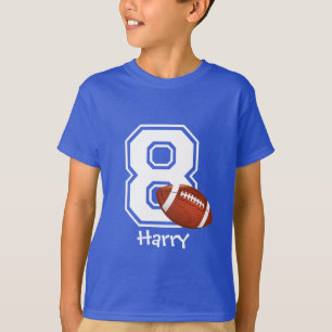 8th Birthday boy football personalised-2 T-Shirt