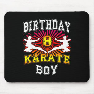 8th Birthday Boy - Karate 8 Years Old Kid Mouse Mat