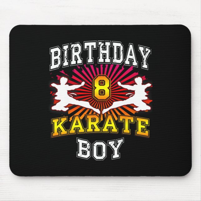 8th Birthday Boy - Karate 8 Years Old Kid  Mouse Mat (Front)