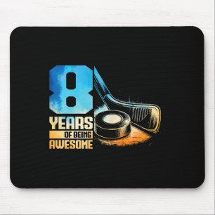 8th Birthday Boys Icehockey Player Ice Hockey 8 Mouse Mat
