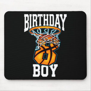 8th Birthday Bysketbyll 8 Years Old Kids Gift 1 Mouse Mat
