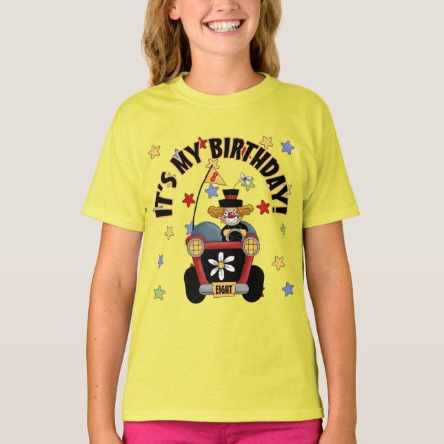 8th Birthday Clown T-Shirt (Front)