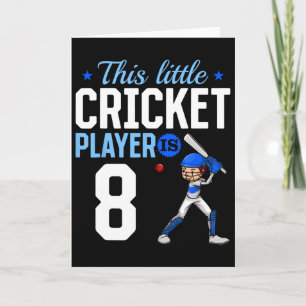 8th Birthday Cricket Player Card