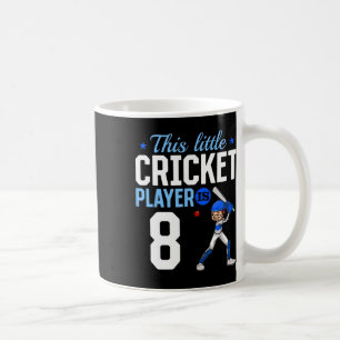 8th Birthday Cricket Player Coffee Mug