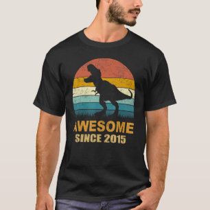 8th Birthday Dinosaur 8 Year Old Boy Awesome Since T-Shirt
