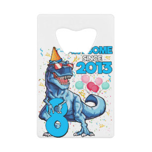 8th Birthday Dinosaur 8 Year Old Boy Kids Awesome