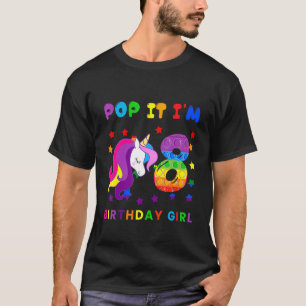 8th Birthday Fidget Pop It I'm 8 Years Old Bday Un T-Shirt