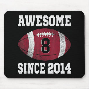 8th Birthday Football Player 8 Years Old Vintage R Mouse Mat