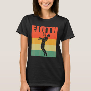 8th Birthday For Boys Girl 8 Year Old Football Soc T-Shirt