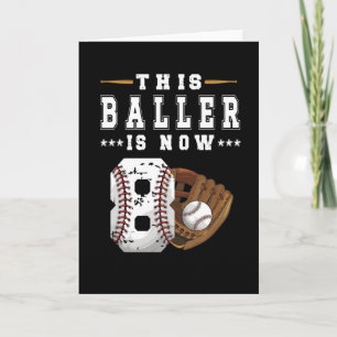 8th Birthday Gift Baseball Player 8 Year Old Boy Card