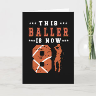 8th Birthday Gift Basketball Player 8 Year Old Boy Card