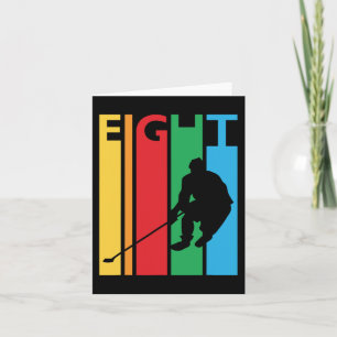 8th Birthday Gift Eight Colourful Hockey Birthday Card