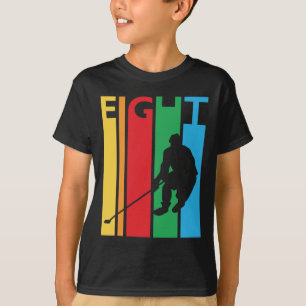 8th Birthday Gift Eight Colourful Hockey Birthday  T-Shirt