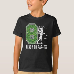 8th Birthday Gift Golf Player 8 Year Old Boy T-Shirt