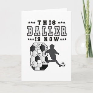 8th Birthday Gift Soccer Player 8 Year Old Boy Card