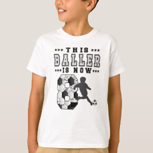 8th Birthday Gift Soccer Player 8 Year Old Boy T-Shirt