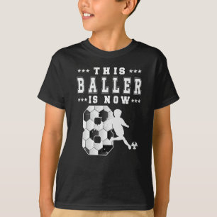 8th Birthday Gift Soccer Player 8 Year Old Boy T-Shirt