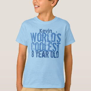 8th Birthday Gift World's Coolest 8 Year Old T-Shirt