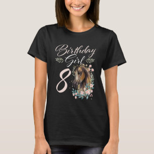 8th Birthday Girl Horse 8 Years Old Bday T-Shirt