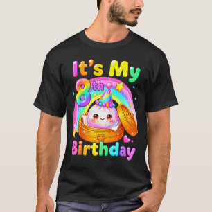 8th birthday girl kawaii dumpling anime party 8 T-Shirt