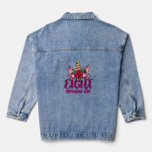 8th Birthday Girl Shirt 8 Year Old Girl Birthday G Denim Jacket