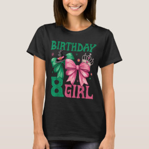 8th Birthday Girl Witch Nk Green 8 Year Old Birthd T-Shirt