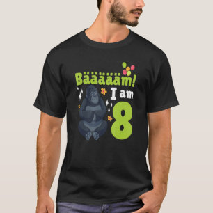 8th Birthday Gorilla Themed Birthday Party 8 Years T-Shirt
