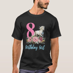 8th Birthday Horse 8 Years Eight Finally 8 Birthda T-Shirt