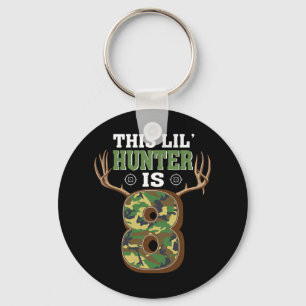 8th Birthday Hunting Deer 8 Year Old Hunter Key Ring