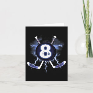 8th Birthday - Ice Hockey 8 Years Old Gift  Card