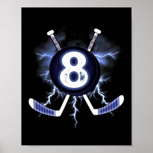 8th Birthday - Ice Hockey 8 years old gift Poster