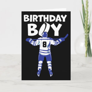 8th Birthday Ice Hockey Boy 8 Year Old Toddler Hoc Card