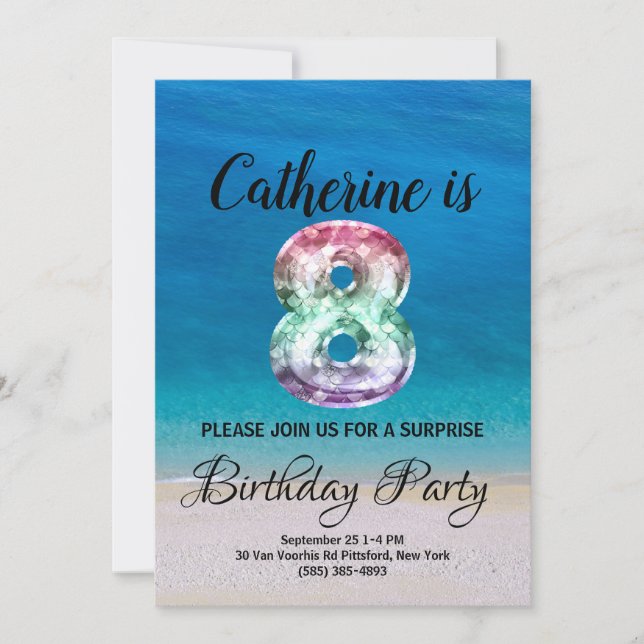 8th birthday invitation (Front)