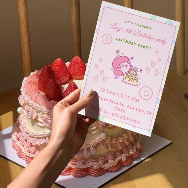 8th Birthday Invitation girl  (Creator Uploaded)