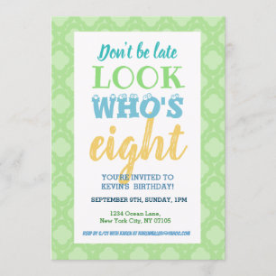 8th Birthday Invitation Sayings
