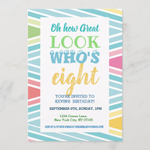 8th Birthday Invitation Sayings